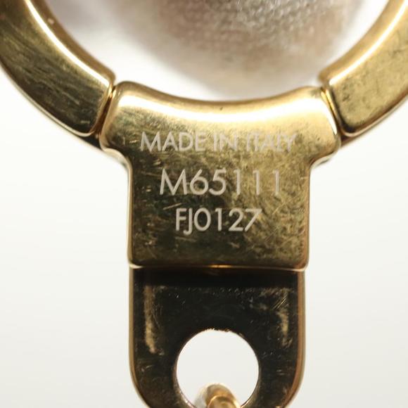LOUIS VUITTON Fleur de Monogram Charm metal Gold Tone M65111 LV Auth 142400 - Picture 11 of 11
